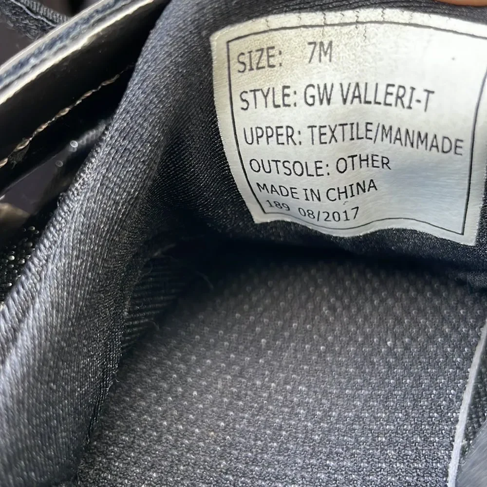 Guess Valleri Black Glitter Slip on Sneakers. Size 7